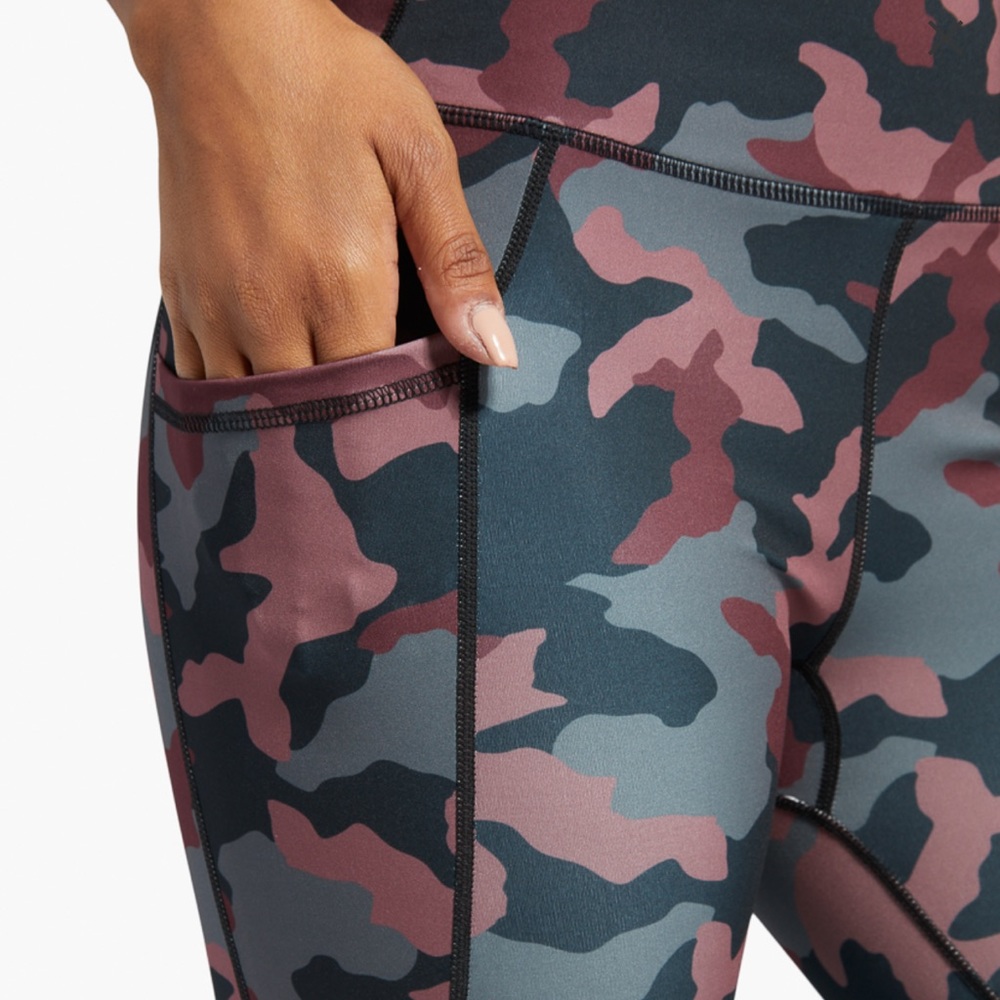 High waist print pocket workout legging